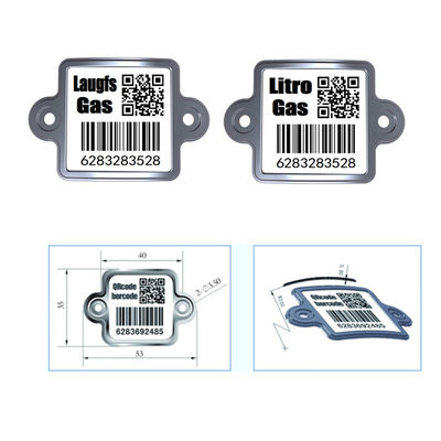 Pelacakan Silinder LPG QR Barcode UID Putih Untuk APLIKASI Seluler