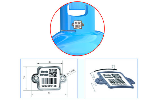 XiangKang penjualan panas tahan gores UID QR 304 barcode silinder gas glasir baja