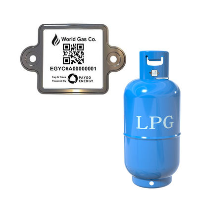 XiangKang Tingkat Pertama Perlindungan UV 304 Steel Glaze Smart Barcode Lpg Cylinder Asset Tracking Label