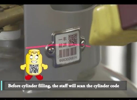 Label Kode Batang Silinder Xiangkang Ketahanan Suhu Tinggi 1900F Untuk Mengelola Silinder LPG
