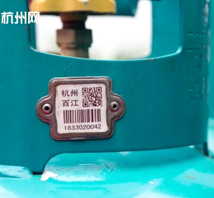 Label Kode Batang Silinder Xiangkang Ketahanan Suhu Tinggi 1900F Untuk Mengelola Silinder LPG