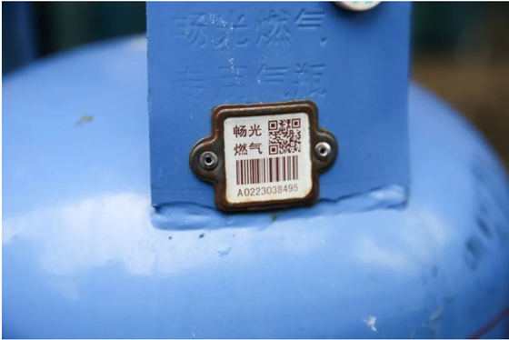Jenis Persegi Perlindungan UV Silinder LPG Barcode Tahan Minyak
