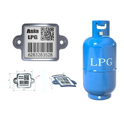 LPG Trackable Cylinder Barcode Ketahanan Korosi Label Aset QR