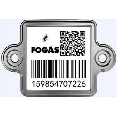 Tag Barcode Logam Silinder LPG Sistem Barcoding