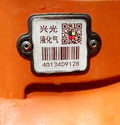 Barcode Silinder LPG Permanen Kuat Anti Scrapping OEM