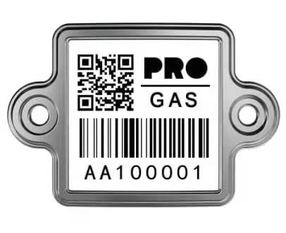 800 Derajat Resistensi Tag Barcode Logam Silinder LPG Anti Pembakaran