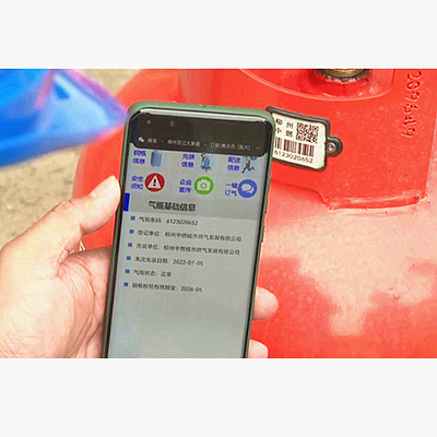 Label Pelacakan Aset Cerdas Luar Ruangan Tag Manajemen Tabung Gas Perlindungan UV