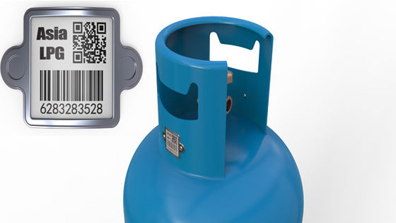 Cylinder Barcode Tag tempreture tinggi 800 ℃ resistensi Anti-UV untuk Pelacakan Silinder LPG