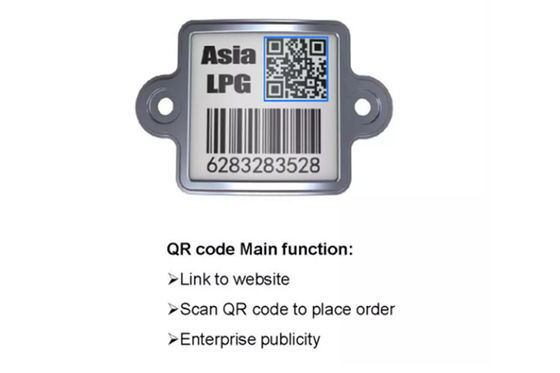 Lpg Cylinder Barcode Label QR Code tautan ke situs web Indentitas unik 20 Tahun di luar ruangan