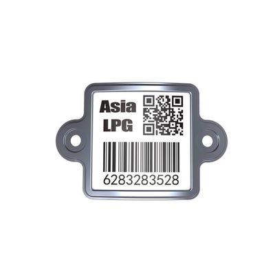 Label Silinder LPG Barcode Permanen Bahan Baja 304 Dengan Sertifikasi ATEX