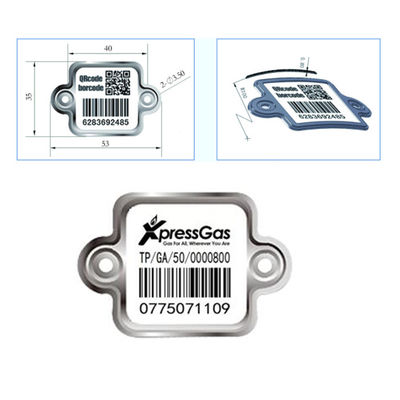 Bahan Khusus Perlindungan Uv QR Scan Cylinder Barcode Diterapkan Untuk Liquefied Gas