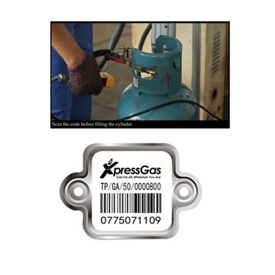 LPG Cylinder Barcode Tahan Lama Luar Ruangan 20 Tahun Cukup Memindai Dengan PDA atau Ponsel