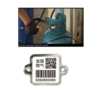 Xiangkang LPG Cylinder Bar Code Label Digital Indentity Cukup Memindai Dengan PDA atau Ponsel