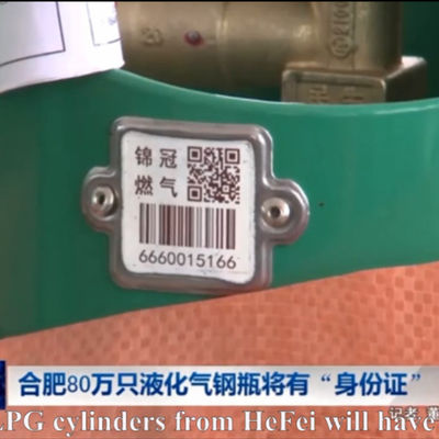 LPG Cylinder Bar Code Label Digital Indentity Scan Bendable Anti-UV Ex-proof