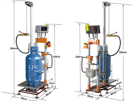 Skala Pengisian Silinder LPG Otomatis Korsel Untuk Data Pelacakan