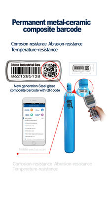 Pelacakan Barcode Silinder Oksigen Cair Industri Pemindaian Cepat Anti Gores