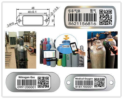 Barcode Silinder Gas Industri Tahan Panas Untuk Melacak LPG