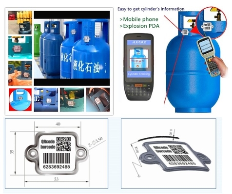 Ketahanan Kimia Barcode Silinder Aset LPG yang Dapat Dilacak
