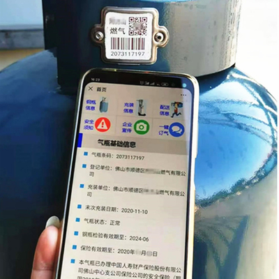 Tag Barcode Silinder Gas Tahan Panas Tahan Panas Untuk Rumah Tangga dan penggunaan komersial