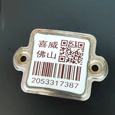 Track Keramik Logam Silinder gas cair Barcode Oil Proof