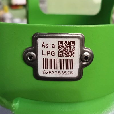 Tag Kode Batang Silinder Keramik Logam yang Dapat Disesuaikan Untuk Botol Gas Propana