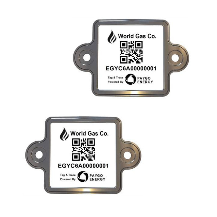 Identitas Digital Silinder  Dengan Label Tag Barcode QR Anti-UV